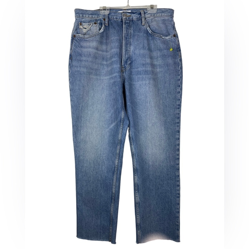 NEW RE/DONE 70s Ultra High Rise Stove Pipe Button Fly Jeans Size 32 - Picture 5 of 16